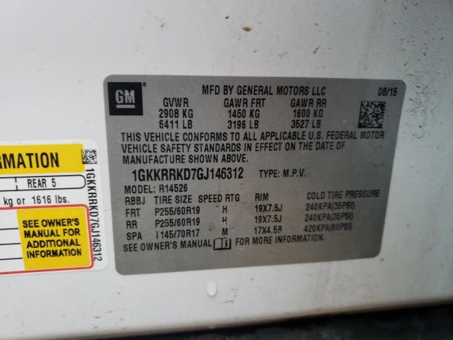 1GKKRRKD7GJ146312 GMC Acadia Slt-1