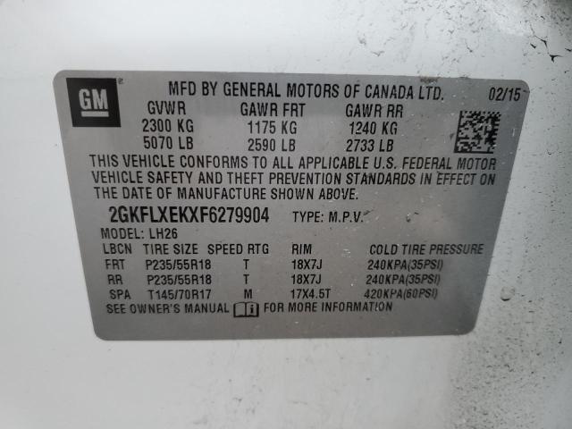 2GKFLXEKXF6279904 GMC Terrain Slt