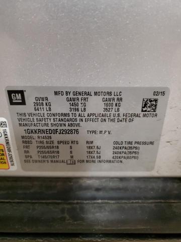 1GKKRNED0FJ292876 GMC ACADIA SLE