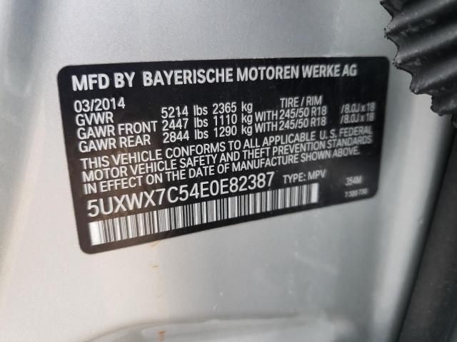 5UXWX7C54E0E82387 BMW X3 Xdrive35i