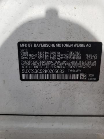 5UXTS3C52K0Z05633 BMW X3 Xdrivem40i