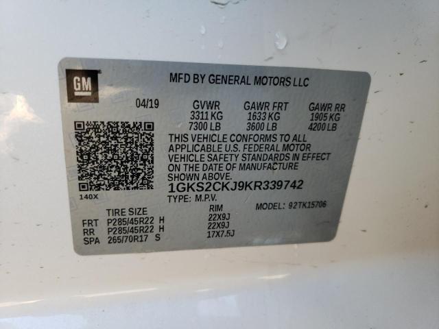 1GKS2CKJ9KR339742 GMC YUKON DENALI