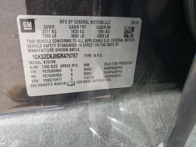 1GKS2CKJ8GR479787 GMC YUKON DENALI