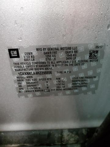 1GKKNKLA4HZ298896 GMC ACADIA SLE