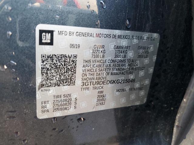 3GTU9DED6KG215049 GMC Sierra K1500 Slt