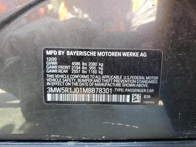 3MW5R1J01M8B78301 BMW 330I
