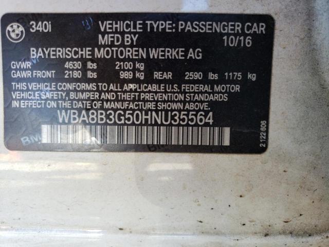 WBA8B3G50HNU35564 BMW 340 I