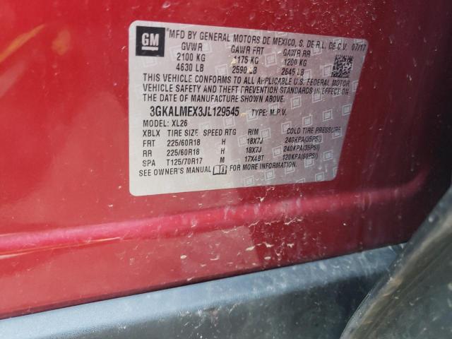 3GKALMEX3JL129545 GMC Terrain Sle