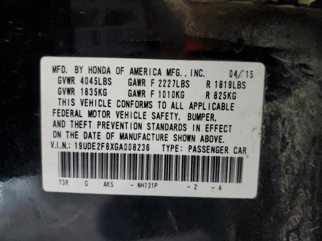 19UDE2F8XGA008236 Acura Ilx Premium Tech