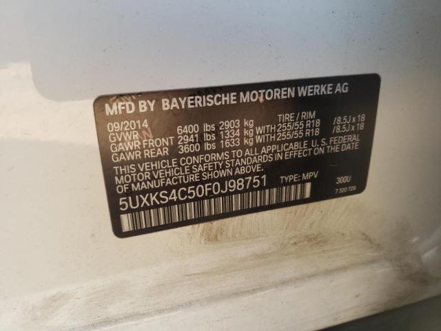 5UXKS4C50F0J98751 BMW X5 Xdrive35d