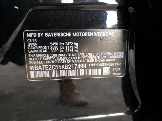 WBA7E2C55KB217499 BMW 740 I