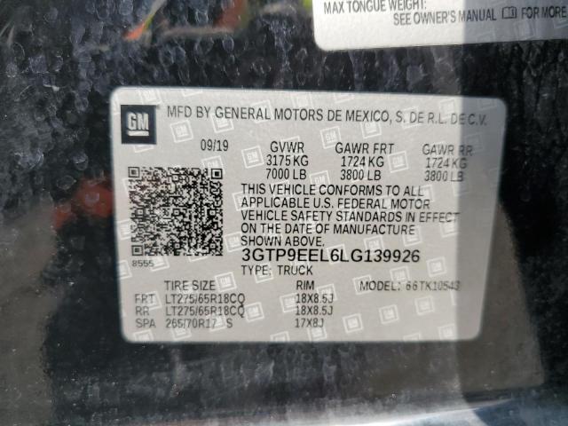 3GTP9EEL6LG139926 GMC Sierra K1500 At4
