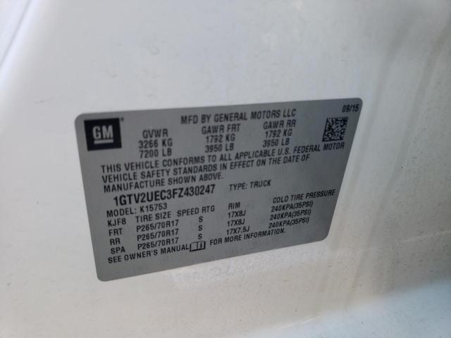 1GTV2UEC3FZ430247 GMC Sierra K1500 Sle
