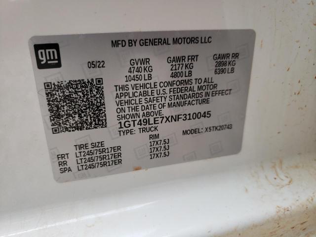 1GT49LE7XNF310045 GMC Sierra K2500 Heavy Duty