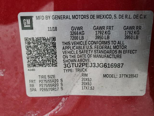 3GTU2PEJ3JG616987 GMC Sierra K1500 Denali