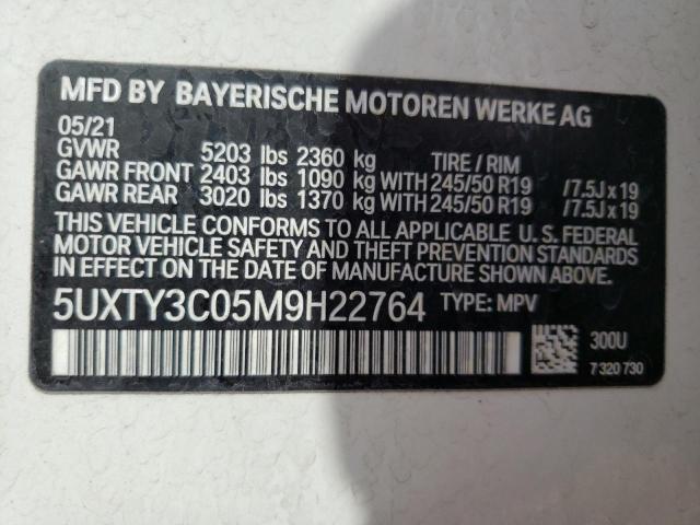5UXTY3C05M9H22764 BMW X3 Sdrive30i