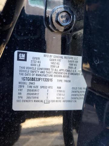 1GTG6BE33F1133916 GMC CANYON SLE