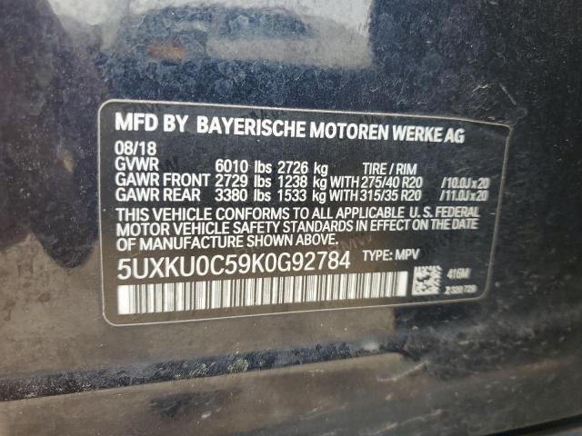 5UXKU0C59K0G92784 BMW X6 Sdrive35i