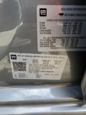 3GTU9BET5MG366608 GMC Sierra K1500 Sle