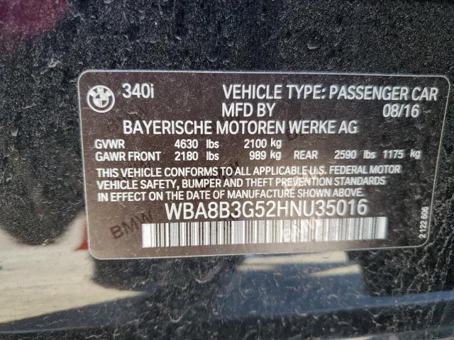 WBA8B3G52HNU35016 BMW 340 I