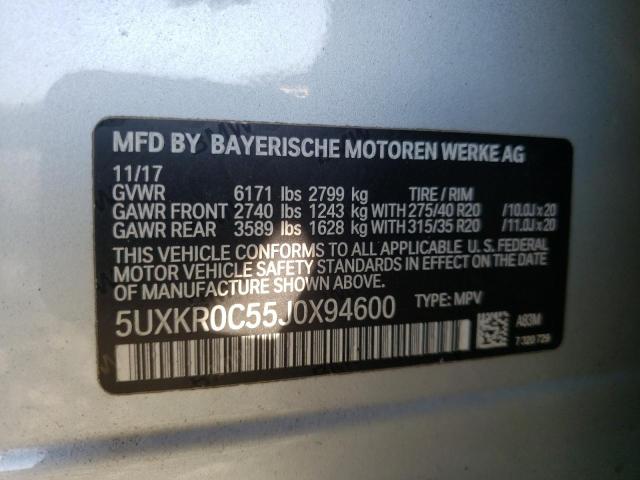 5UXKR0C55J0X94600 BMW X5 Xdrive35i