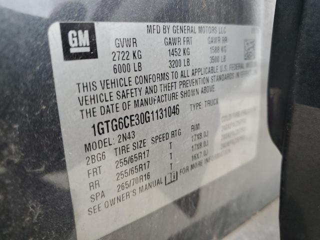 1GTG6CE30G1131046 GMC CANYON SLE