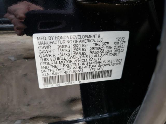 5J8YE1H80PL020554 Acura Mdx Advance