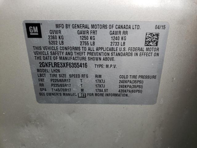 2GKFLRE3XF6355416 GMC Terrain Sle