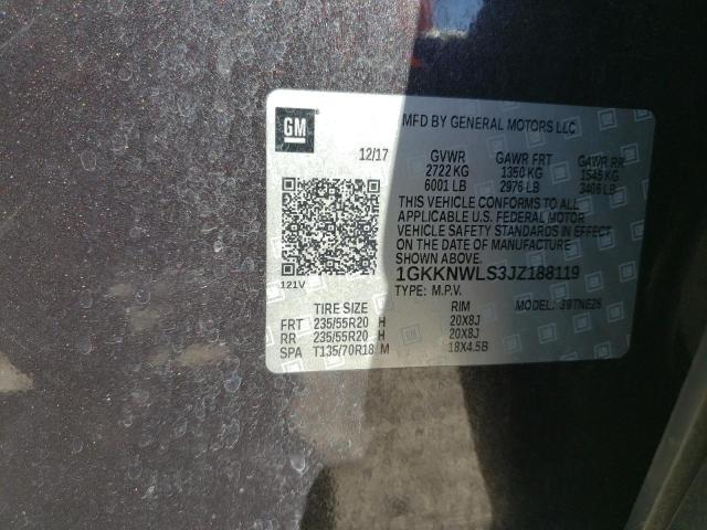 1GKKNWLS3JZ188119 GMC Acadia Slt-2