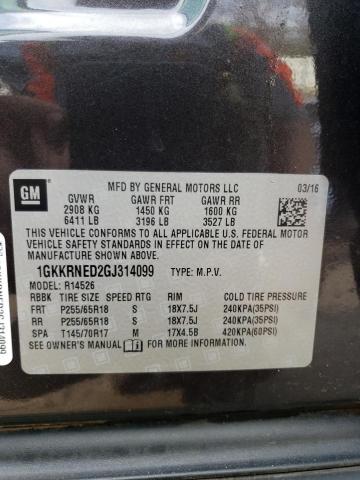 1GKKRNED2GJ314099 GMC ACADIA SLE