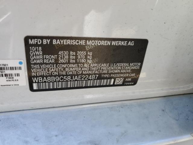 WBA8B9C58JAE22487 BMW 330 I