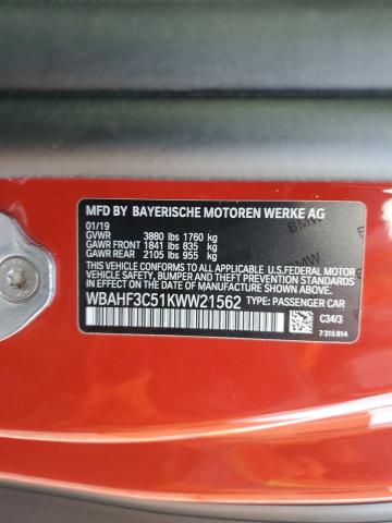 WBAHF3C51KWW21562 BMW Z4 Sdrive30i