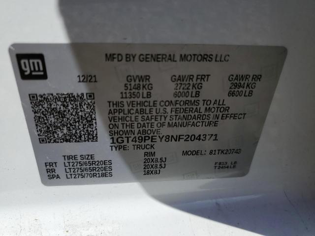 1GT49PEY8NF204371 GMC Sierra K2500 At4
