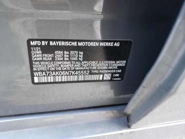 WBA73AK06N7K45552 BMW 228XI