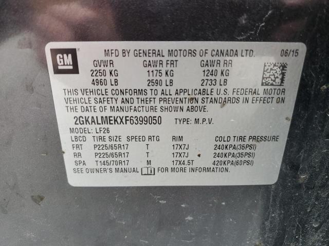 2GKALMEKXF6399050 GMC Terrain Sle