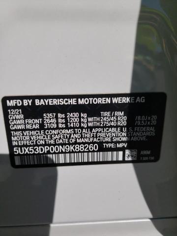 5UX53DP00N9K88260 BMW X3 Xdrive30i