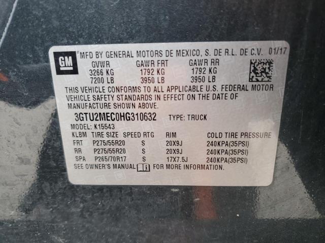 3GTU2MEC0HG310632 GMC Sierra K1500 Sle