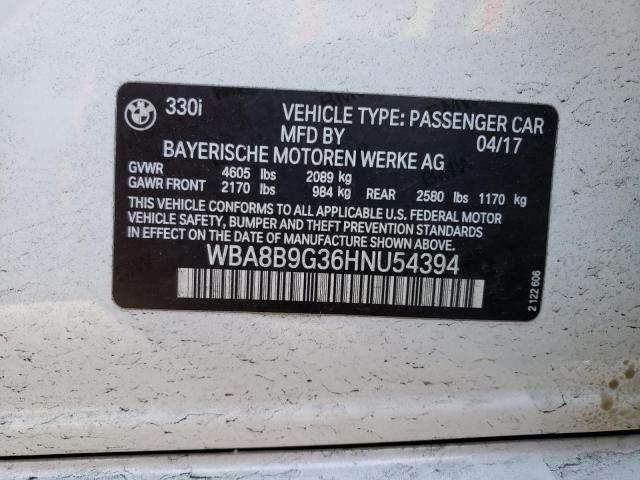WBA8B9G36HNU54394 BMW 330 I