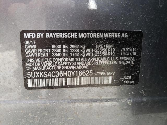 5UXKS4C36H0Y16625 BMW X5 Xdrive35d