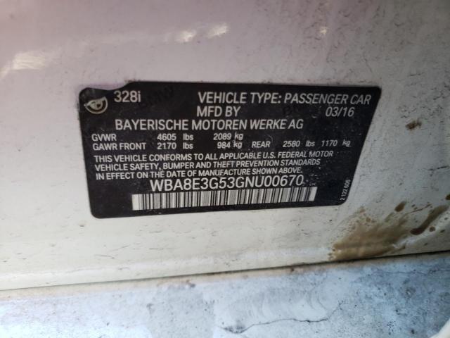 WBA8E3G53GNU00670 BMW 328 Xi Sulev