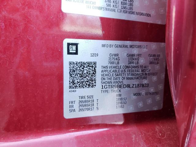 1GTR9BED8LZ187833 GMC Sierra K1500 Sle