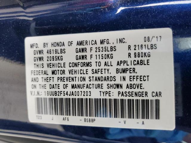 19UUB2F54JA007203 Acura TLX TECH