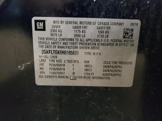 2GKFLTEK8H6185631 GMC Terrain Sle