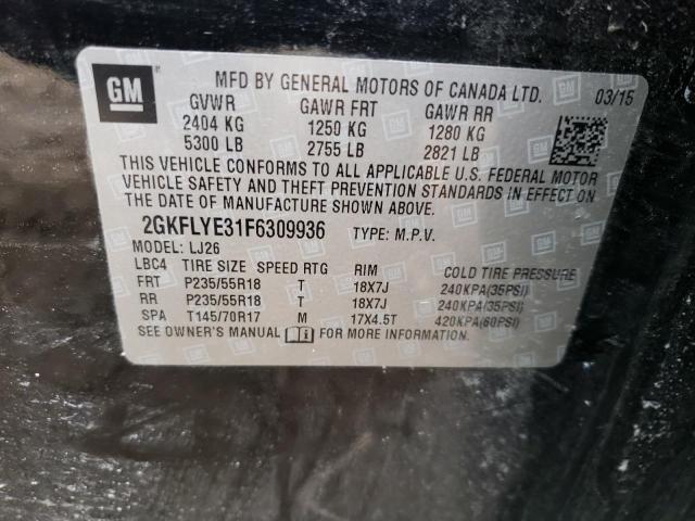 2GKFLYE31F6309936 GMC Terrain Slt