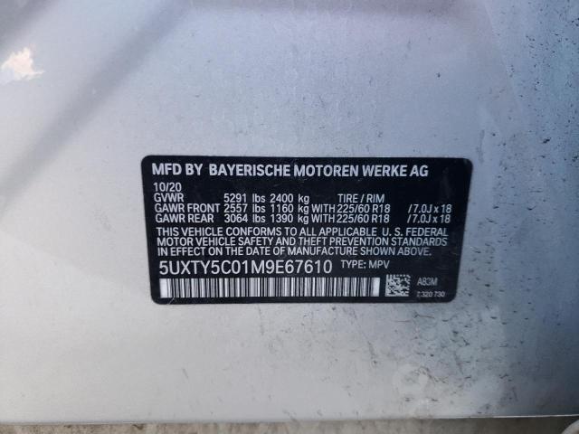 5UXTY5C01M9E67610 BMW X3 Xdrive30i