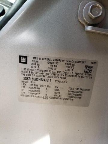 2GKFLSEK3H6247611 GMC Terrain Sle