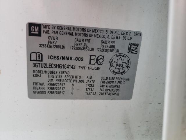3GTU2LEC5HG164142 GMC Sierra K1500