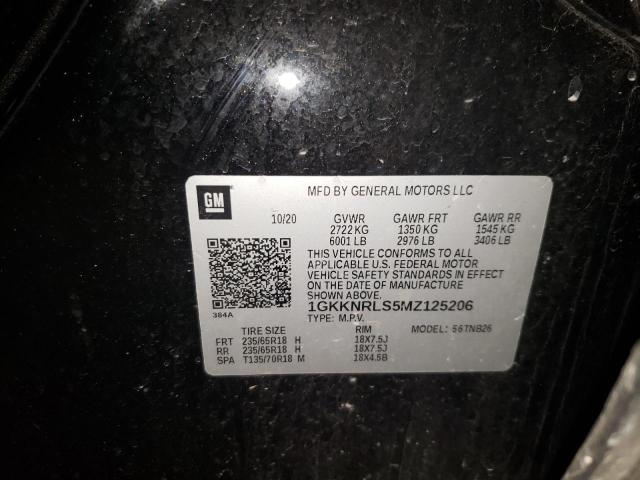 1GKKNRLS5MZ125206 GMC ACADIA SLE