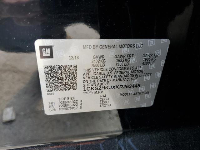 1GKS2HKJXKR263445 GMC YUKON XL DENALI