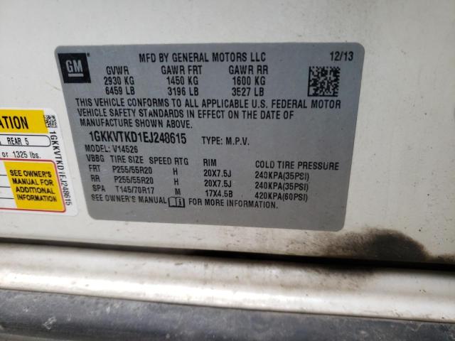 1GKKVTKD1EJ248615 GMC Acadia Denali